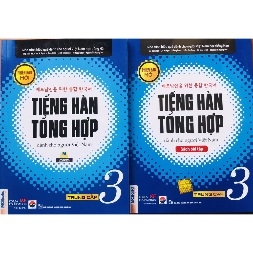 Sách - Combo Giáo Trình Tiếng Hàn Tổng Hợp Dành Cho Người Việt Nam Trình Độ Trung Cấp 3 (Giáo trình In màu + SBT) - MC