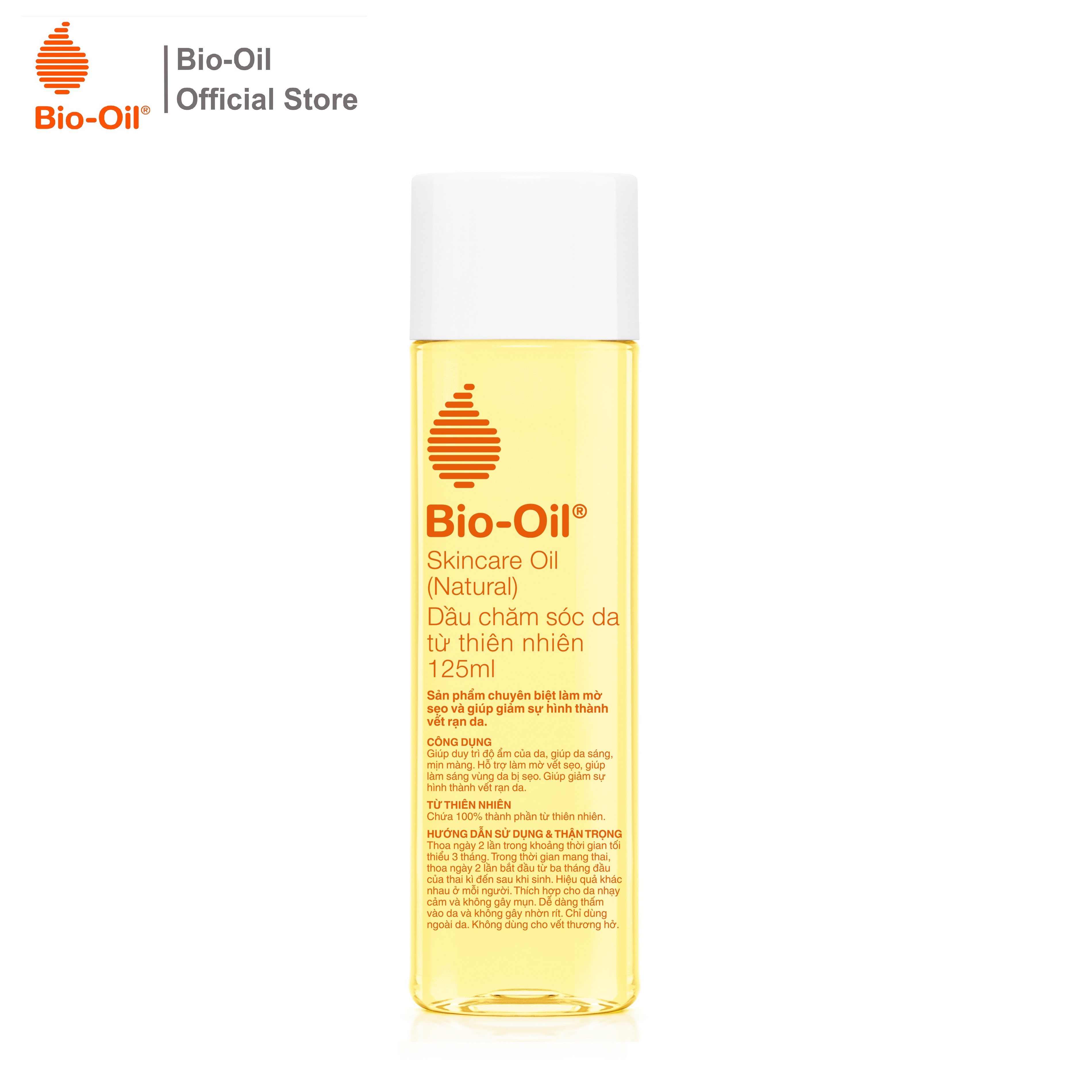 Dầu chăm sóc da từ Thiên Nhiên giúp giảm rạn dạ, mờ sẹo cho da nhạy cảm - BIO-OIL SKINCARE OIL (NATURAL) (chai 125ml)