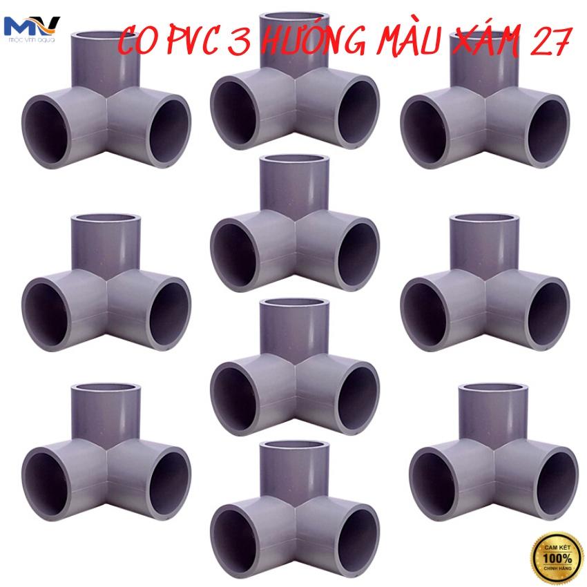 BỘ 8 CÁI CO GÓC PVC 3 HƯỚNG DÙNG LÀM LỒNG ĐẢO HẠT KALDNES SIZE 27 | CỬA HÀNG CÁ CẢNH VÀ THIẾT BỊ LỌC NƯỚC HỒ CÁ MỘC VINH