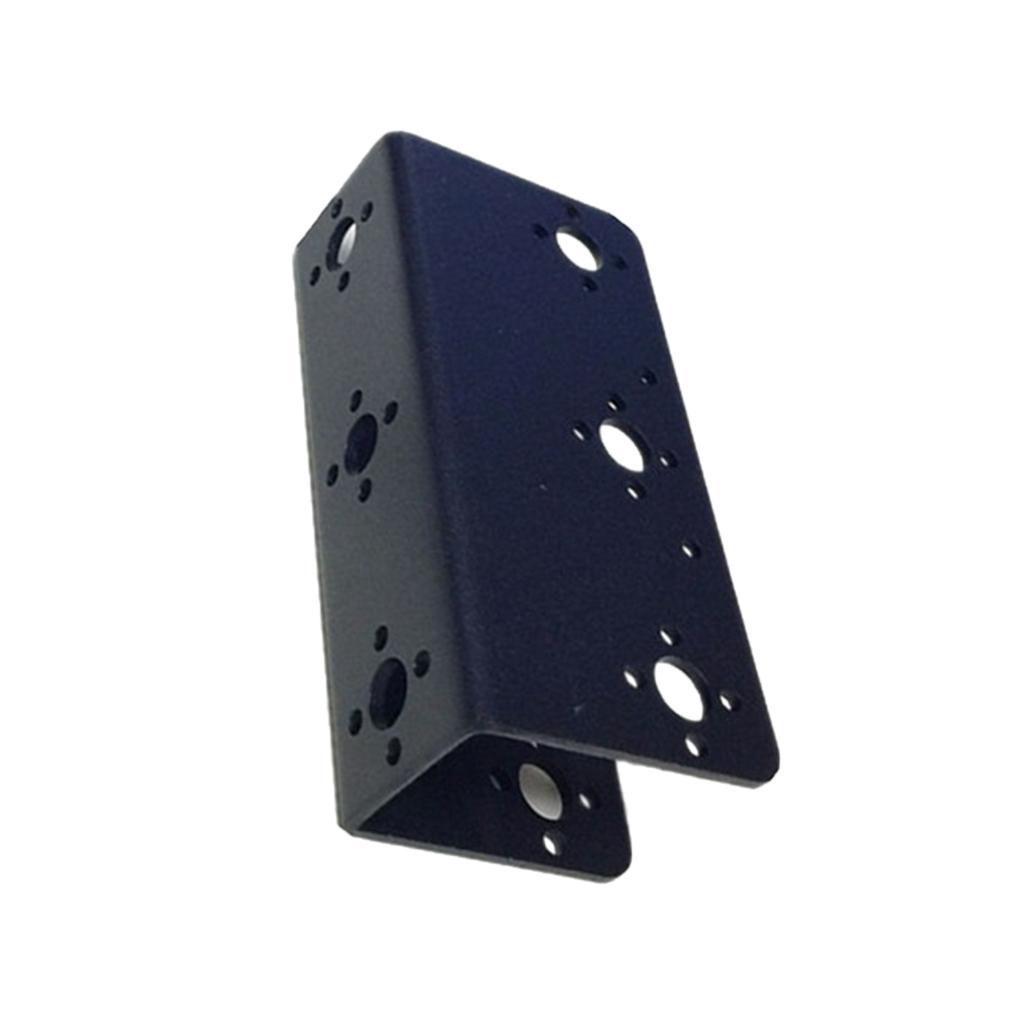 2Pcs Black Metal U-Shaped and L-Shaped Beam Bracket for Robot Arm / Humanoid Robot / Servo