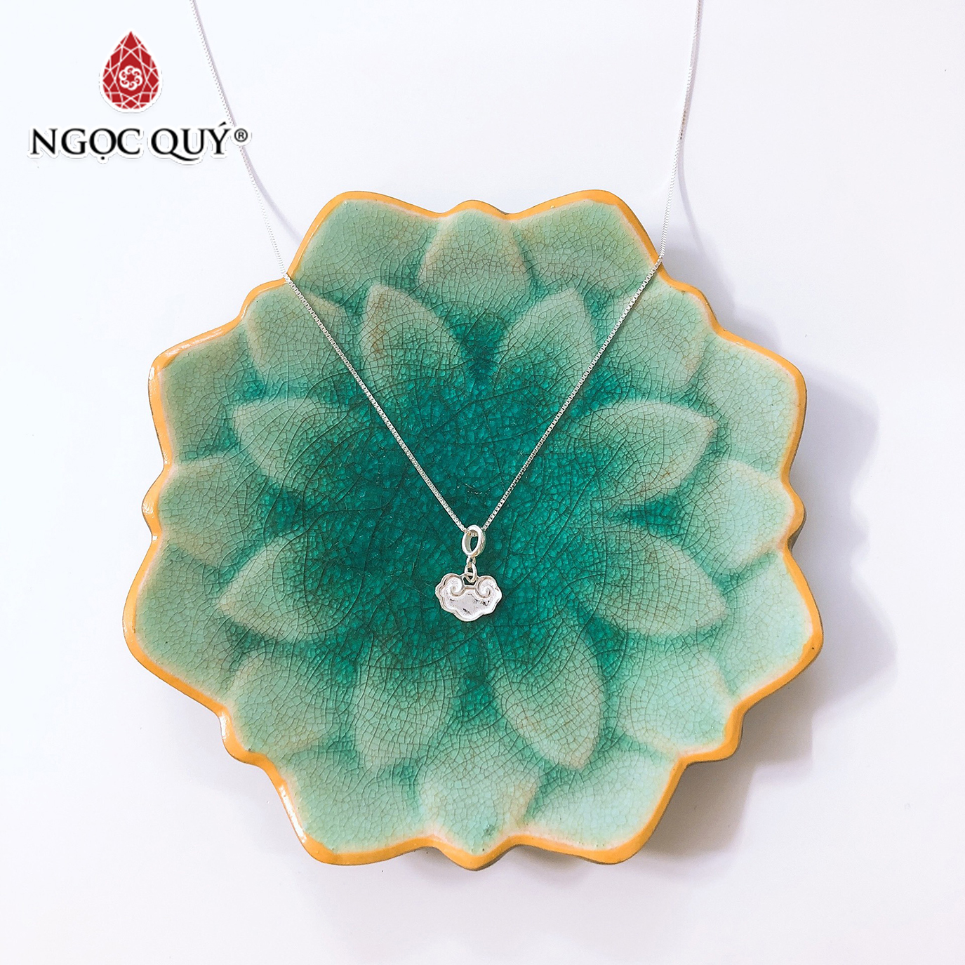 Dây chuyền bạc mặt khóa như ý - Ngọc Quý Gemstones