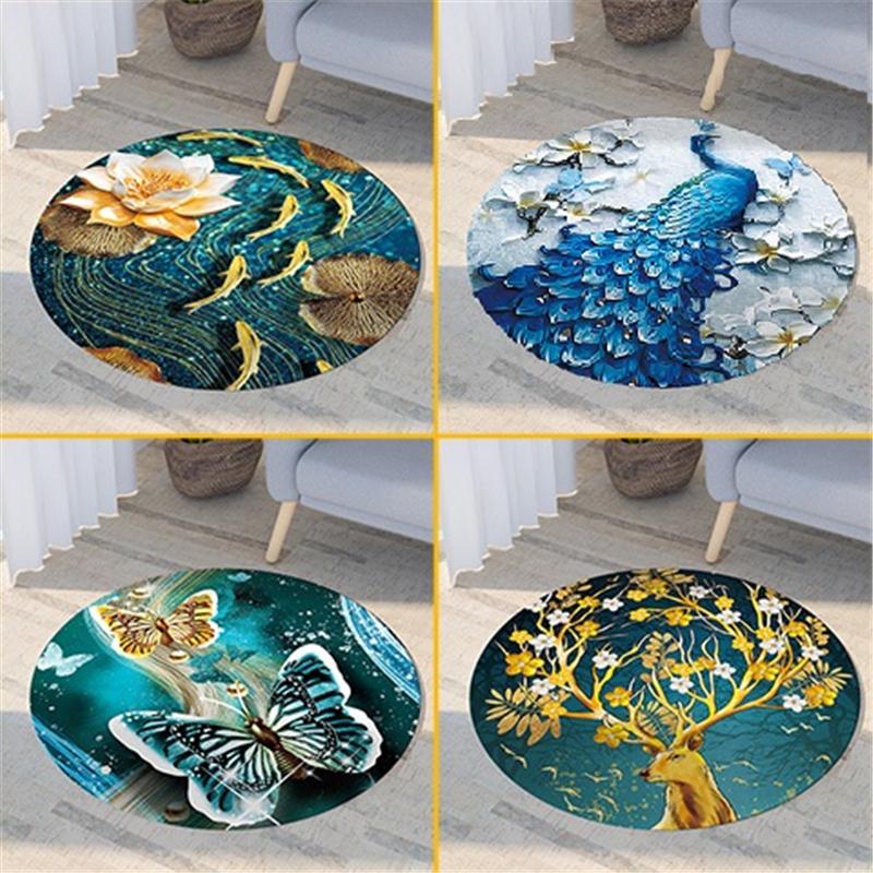 Thảm Tròn 3d Lót Sàn Chống Trượt