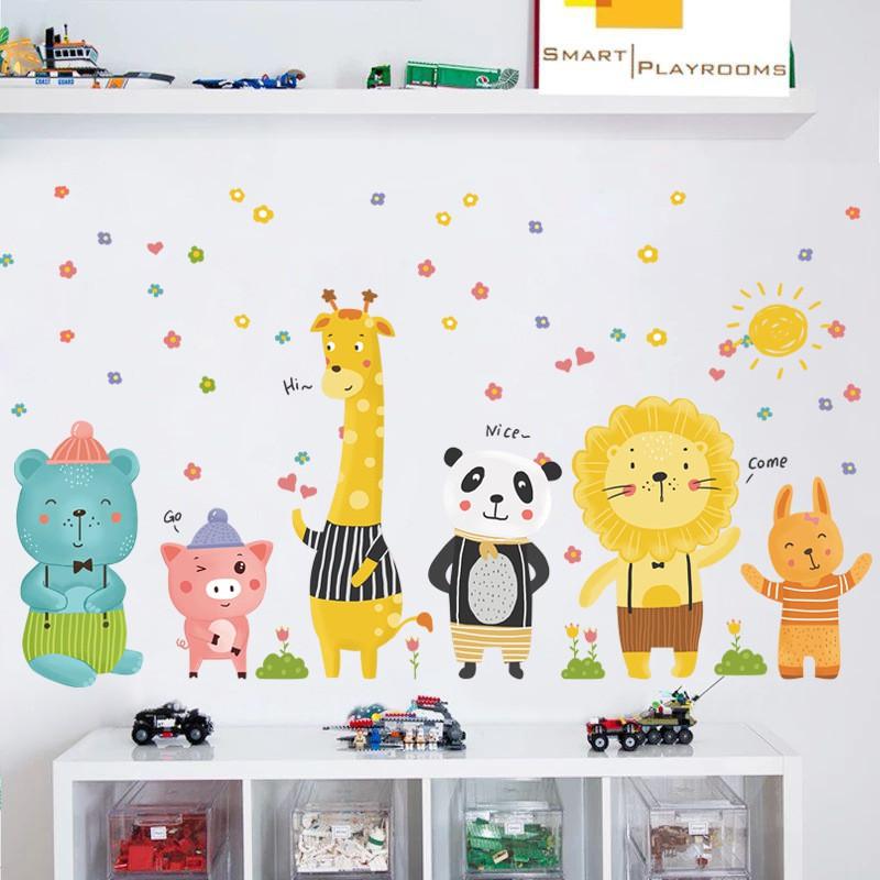 Decal dán tường Các con thú ngộ nghĩnh