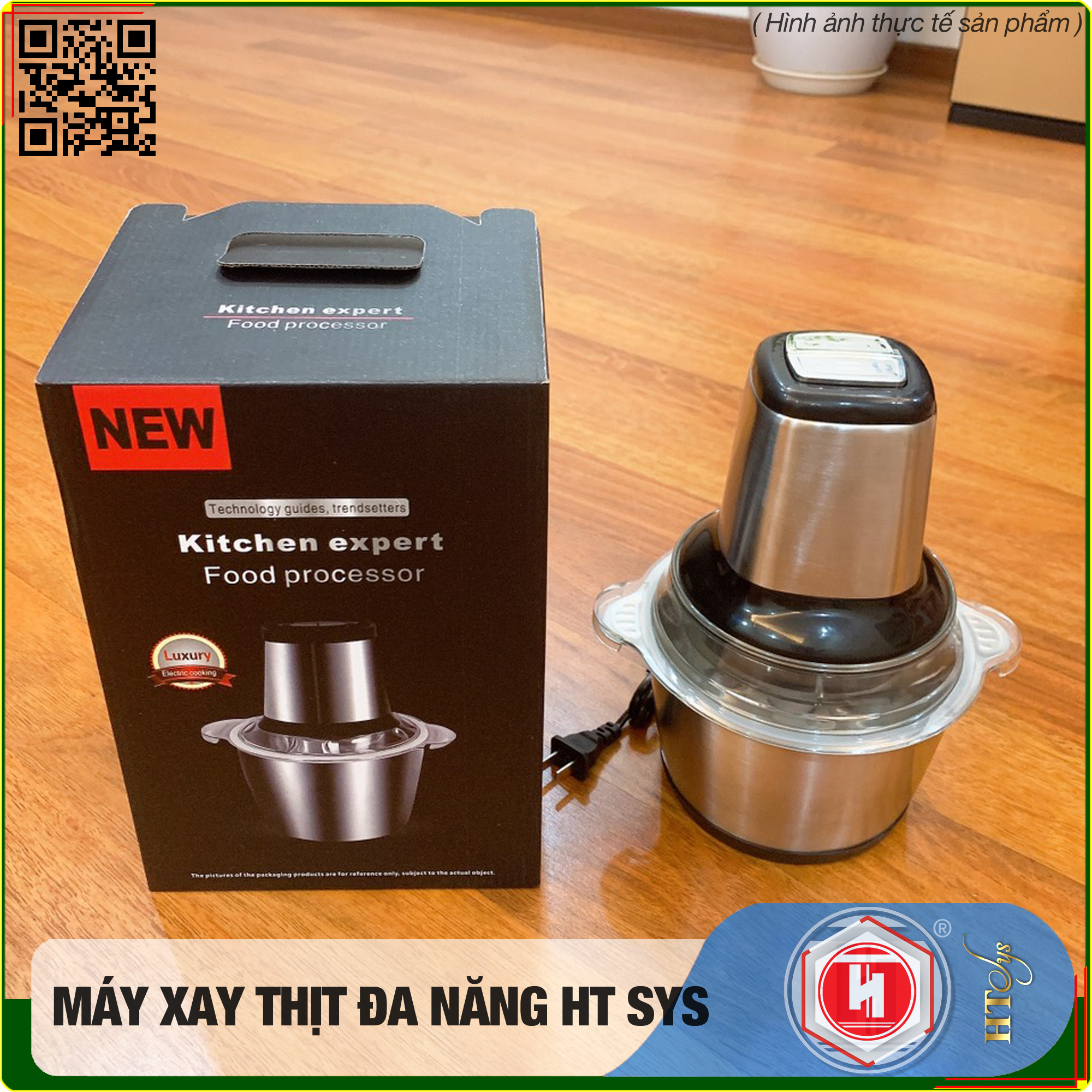 Máy Xay Thịt Gia Đình Đa Năng HT SYS (250W/2L)-Cối 2 Lít inox 304-Máy Xay Hành, Tỏi, Rau Củ ,Thịt - Hàng Nhập Khẩu