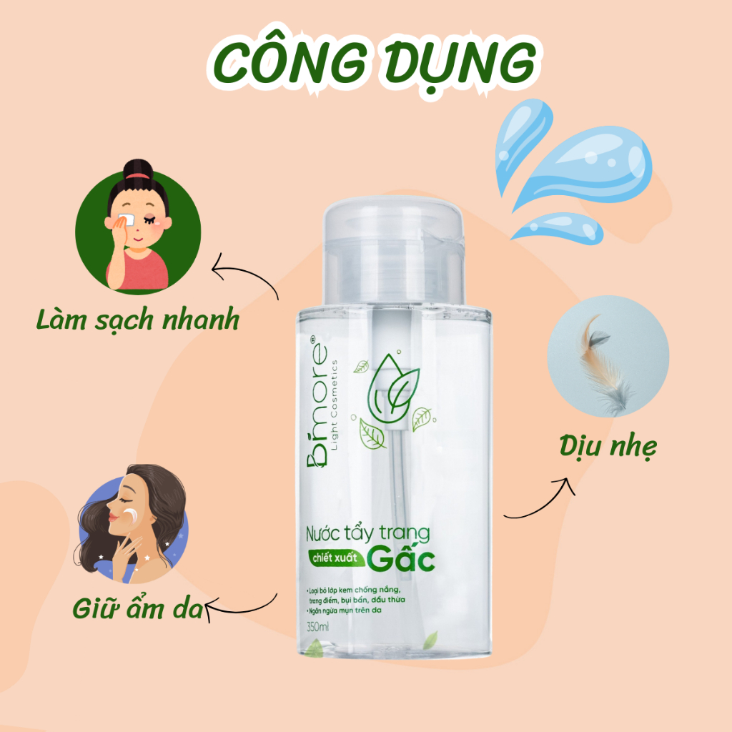 Nước tẩy trang chiết xuất Gấc Bimore_320ml