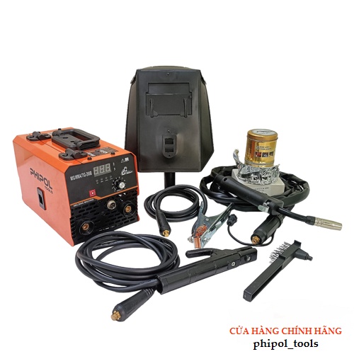 Máy hàn PHIPOL TOOLS MIG 200B không khí điện 220V tặng kèm nhiều phụ kiện, có chế độ hàn MIG/MMA/TIG - Hàng Chính Hãng