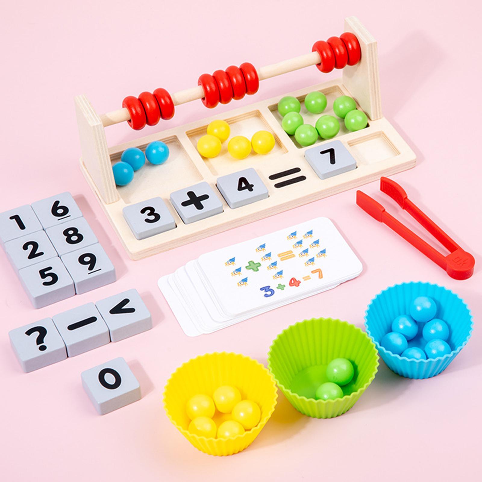 Learning Math Toy Gifts Color Sorting Educational Learning Toy Multicolor Teaching Aids Matching Board Wooden Toddler