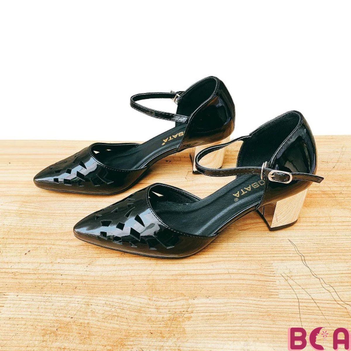Giày Nữ Mũi Nhọn Thoáng Khí Cao 5 Phân RO005 (ZA05) ROSATA Tại BCASHOP Thiết Kế Cắt Tạo Hình Độc Đáo Trẻ Trung