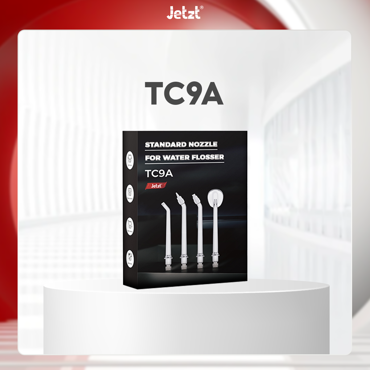 Bộ 4 đầu thay thế máy tăm nước Jetzt Care TC9A - Hàng chính hãng
