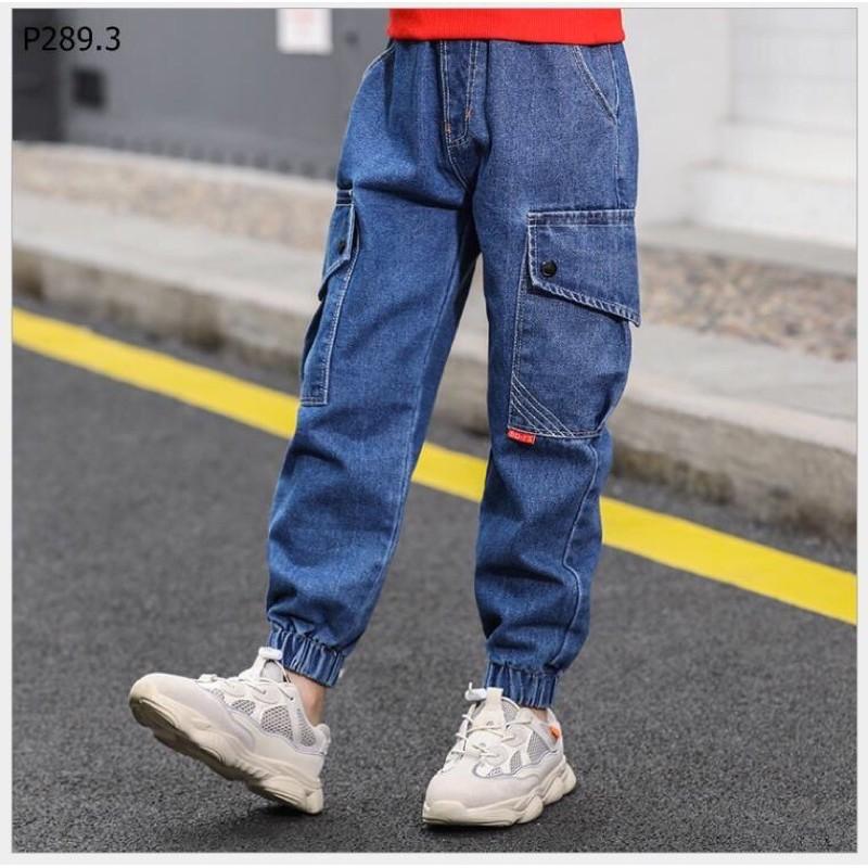 Quần Jean Baggi Bé Trai Túi Hộp Size 13-45kg