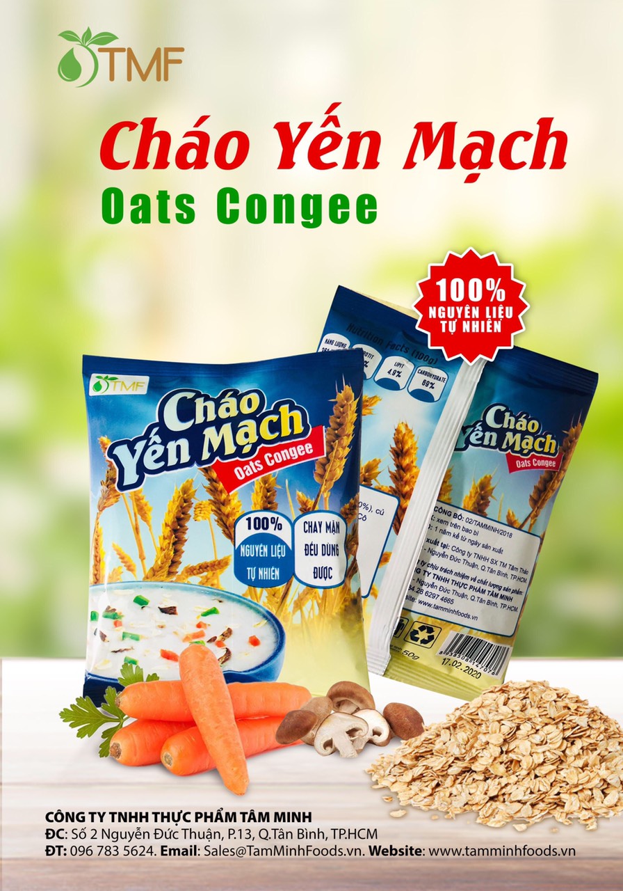 Thùng cháo yến mạch gạo lứt ăn liền - TÂM MINH FOODS (50g x 30 gói)