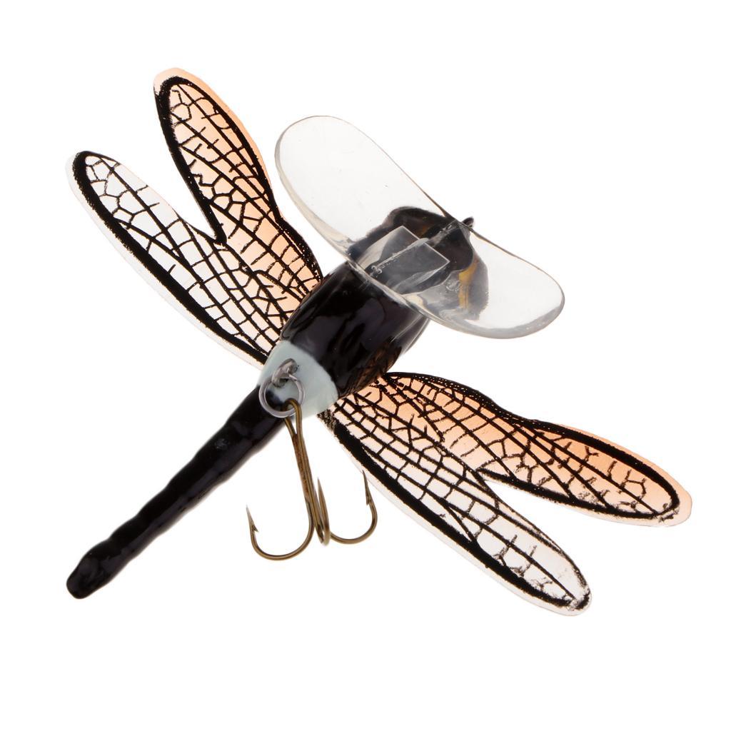 3x Dragonfly Flies Fishing Lures Topwater Bait 3D for Pike Zander Trout Bass