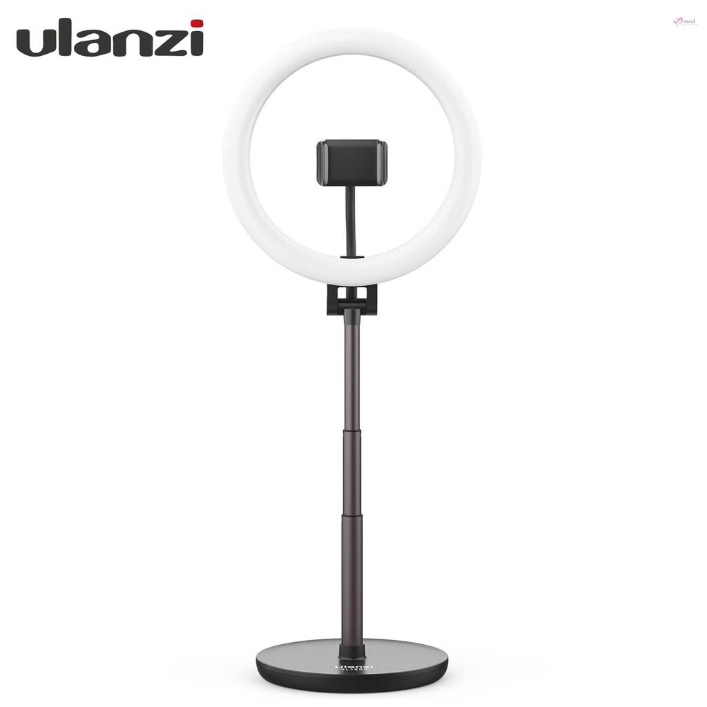 Vòng đèn LED Ulanzi VL120C 3000K-6500K có thể điều chỉnh độ sáng kèm giá đỡ điện thoại hỗ trợ trang điểm quay video