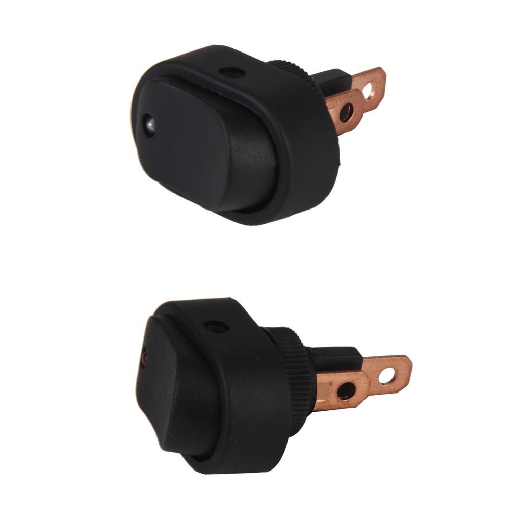 2 Pieces Red And LED 12V Car/ Rocker Switch 20A