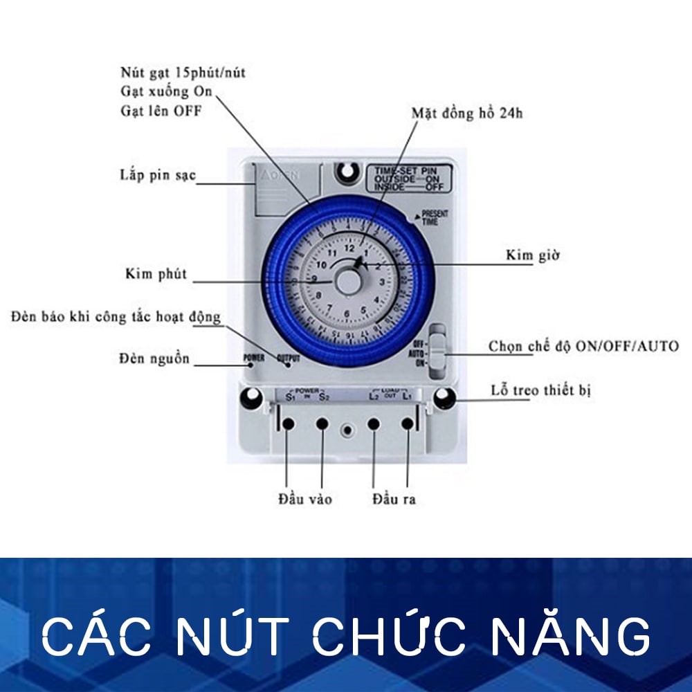 Công Tắc Hẹn Giờ, Timer hẹn giờ cơ TN35-N