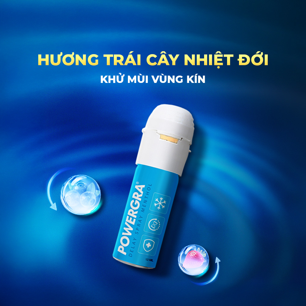 Chai xịt Mỹ Powergra Delay Spray Menthol - Chai 13ml