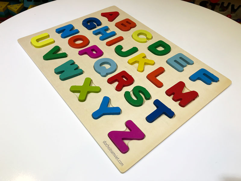 Bảng học chữ Tiếng Anh bằng gỗ | Đồ chơi giáo dục cho bé