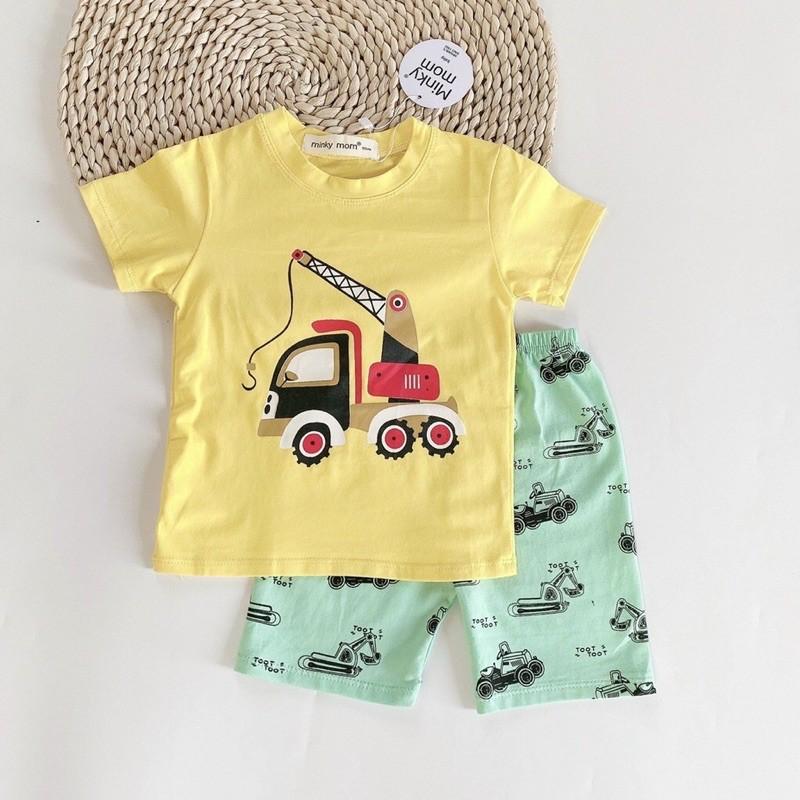 Bộ ngắn tay Minky Mom 100% cotton mềm mịn mát cho bé trai bé gái từ 5-19kg [ HÀNG CHUẨN