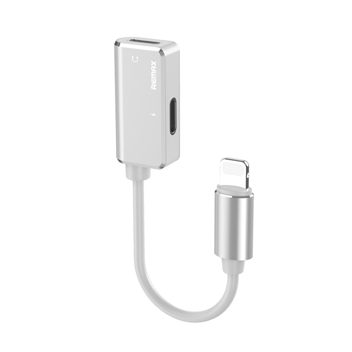 Đầu chuyển đổi cổng Lightning ra cổng Lightning + Audio 3.5mm Remax RL-LA02i - Hàng nhập khẩu