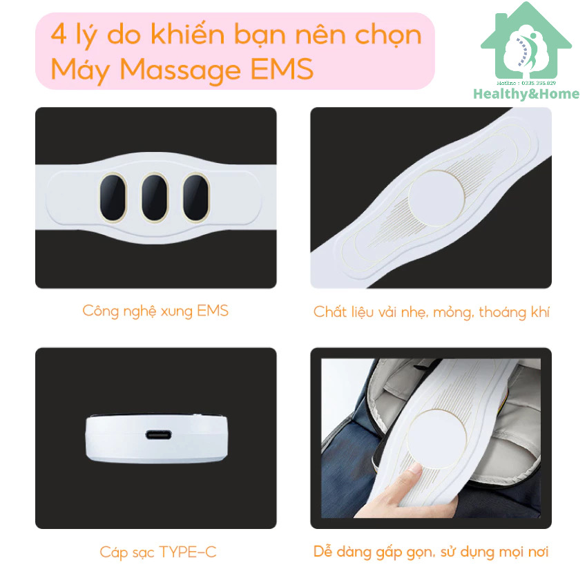 máy massge bụng EMS, máy massage tan mỡ bụng,hỗ trợ giảm đau nhức vùng thắt lưng, lấy lại vóc dáng