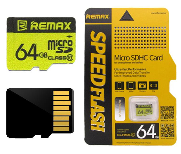 Thẻ nhớ MicroSD REMAX 64GB tốc độ class 10 chuyên dụng - Hàng Chính Hãng