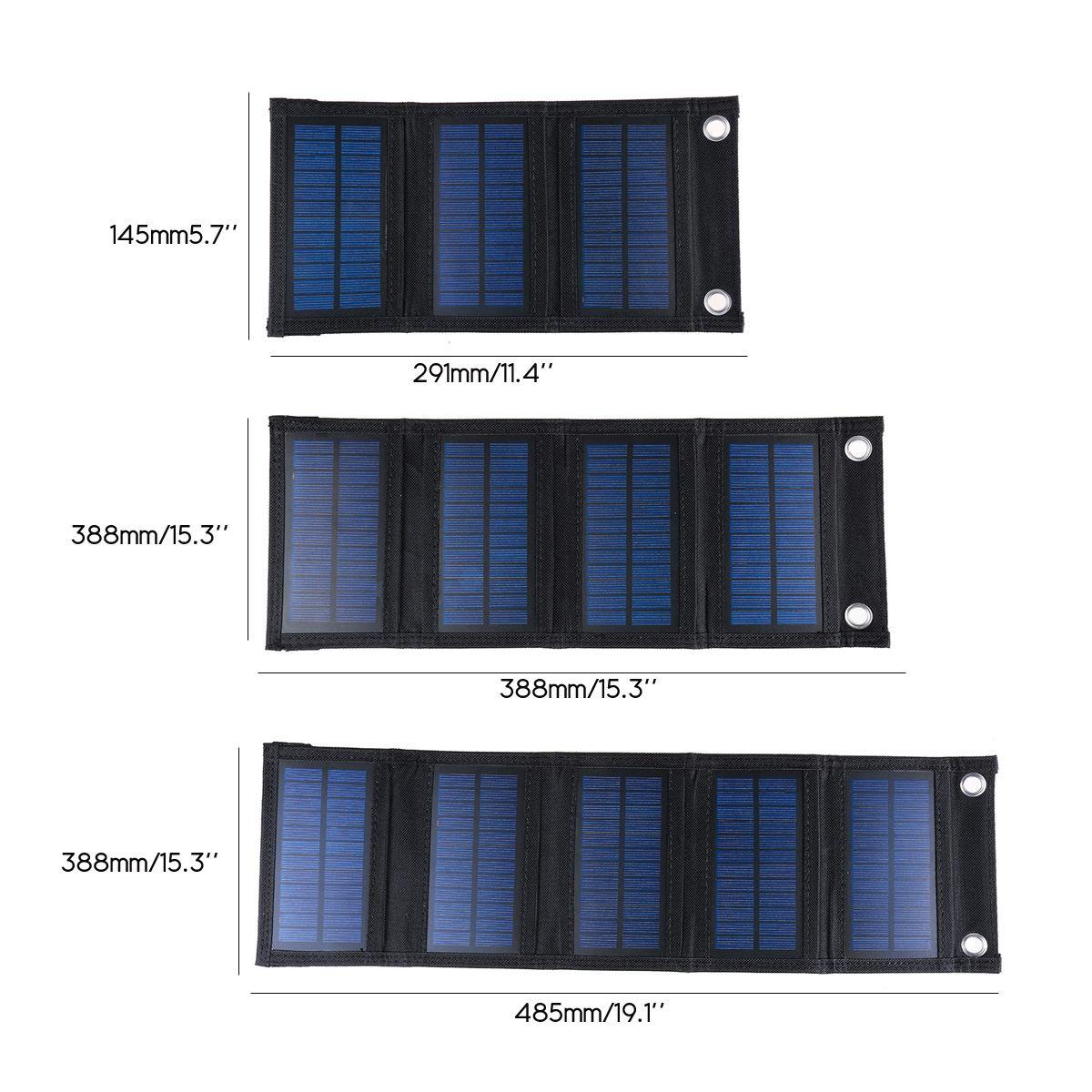 Bảng điều khiển năng lượng mặt trời Polysilicon hiệu suất cao có thể gập lại Excellway 150W Bộ sạc pin di động 5V Cổng USB Ngân hàng điện chống nước Màu sắc: 5 IN 1