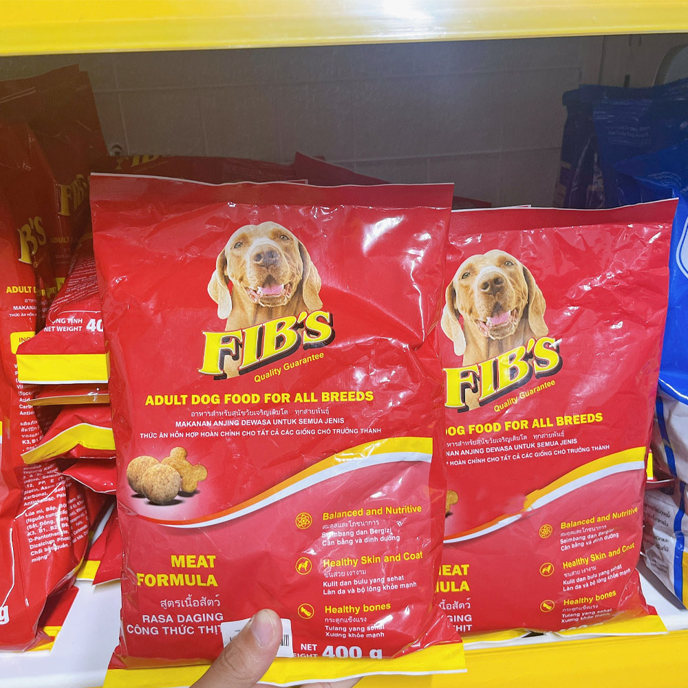 COMBO 5 Gói Thức Ăn Hạt Cho Chó Trưởng Thành Fibs 400g
