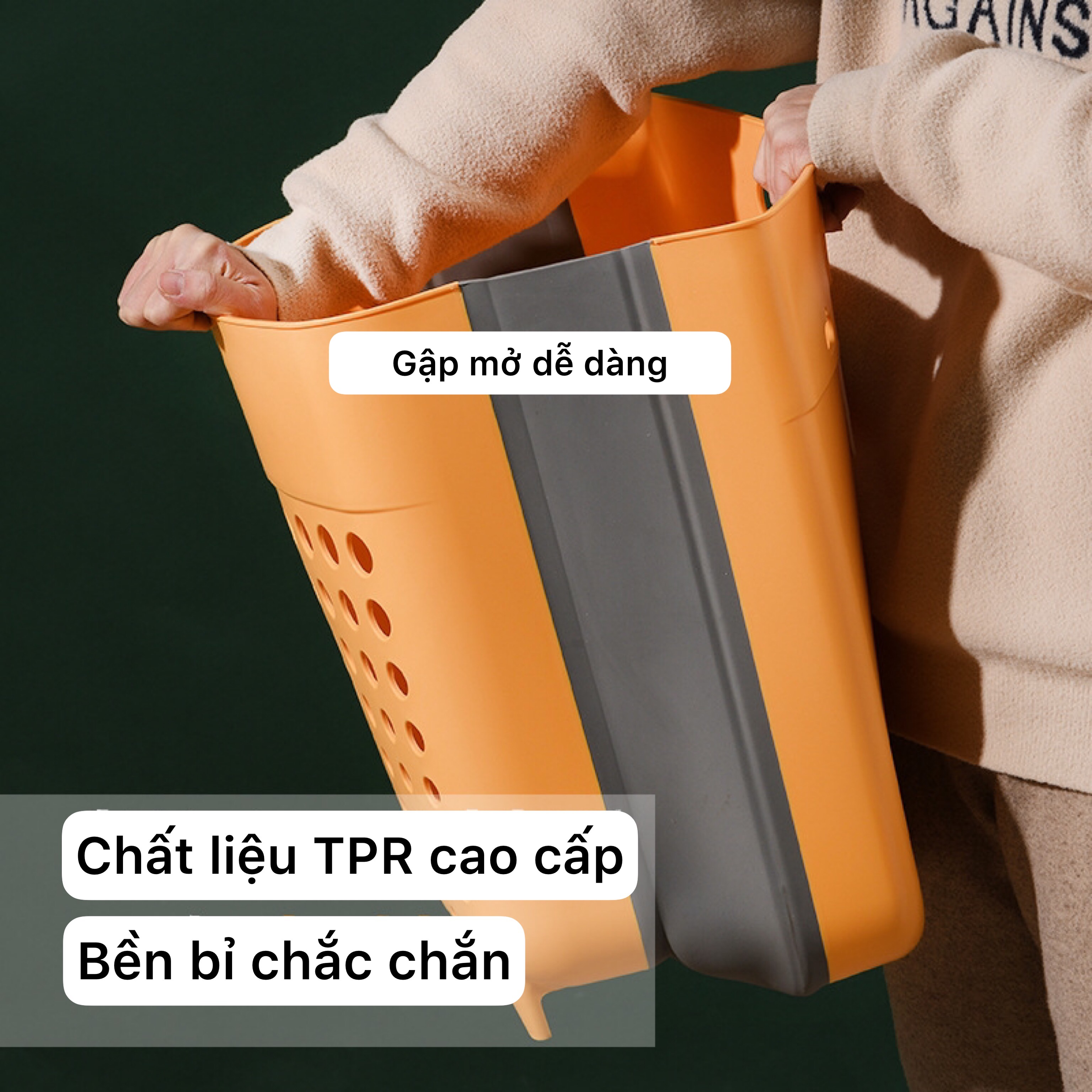 Giỏ đựng quần áo bẩn dơ , đồ giặt dán tường phong cách Bắc  Âu