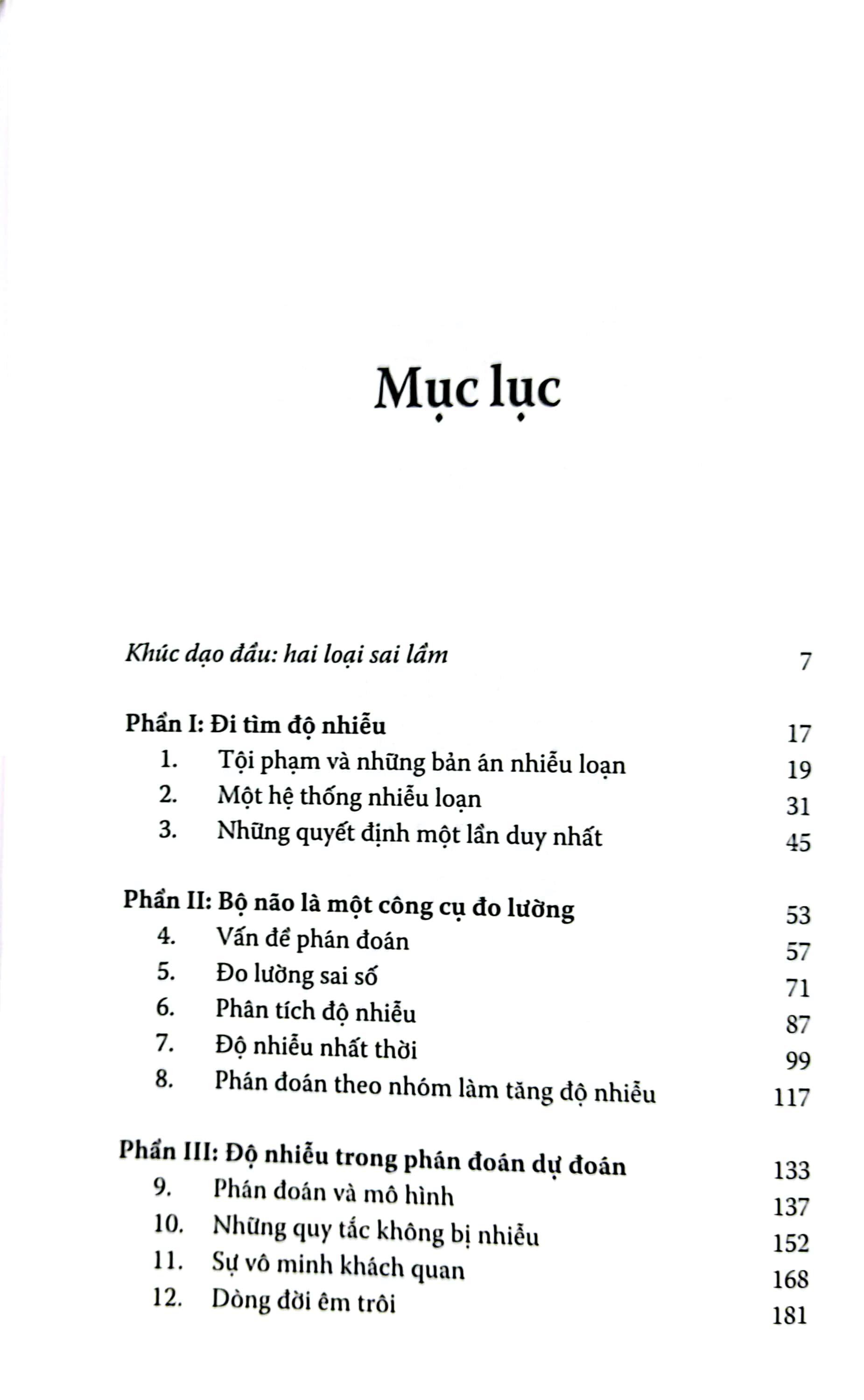 Độ Nhiễu - Sai Lầm Trong Phán Đoán