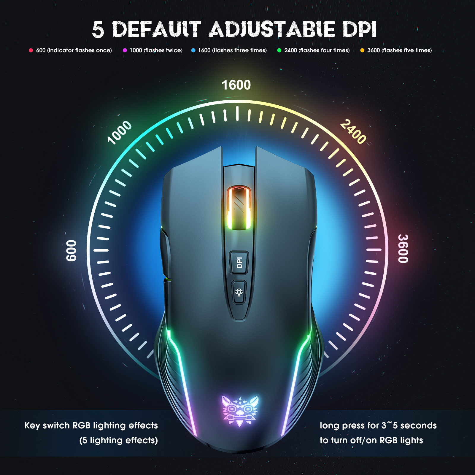 Combo Onikuma Gaming 2 Không Dây (Tai Nghe B90 Black + Chuột CW905 wireless 2.4G Black) - Hàng Chính Hãng