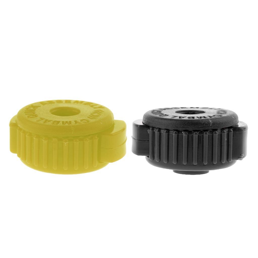 2pcs Drum Set Cymbal Quick Assembly Mate Replacement Accessory Yellow+ Black