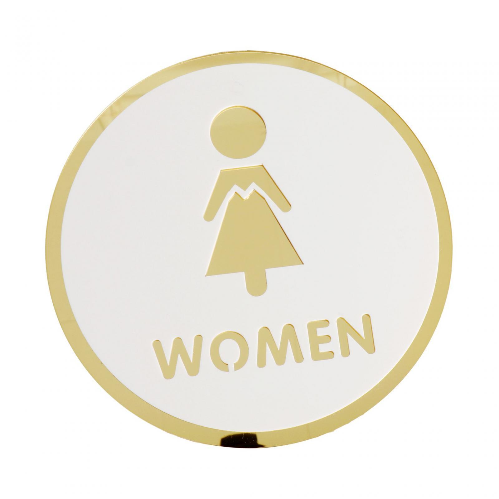 Toilet Sign Bathroom Signage Acrylic Bathroom Sign for Store Office Business