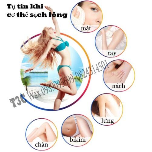 Nồi nấu sáp wax lông pro wax100 + 200g sáp loại cao cấp siêu bám lông