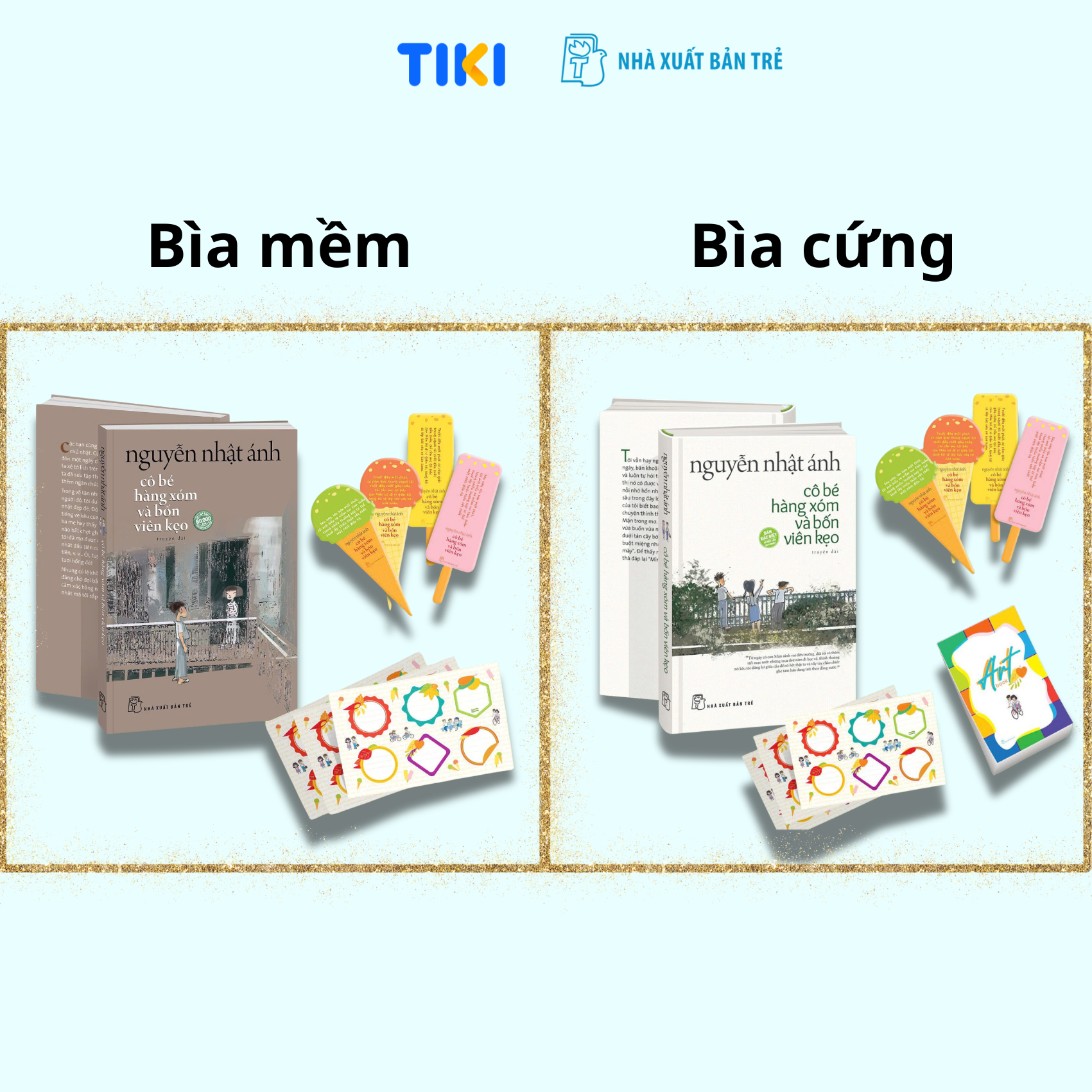 Sách Cô Bé Hàng Xóm Và Bốn Viên Kẹo (Nguyễn Nhật Ánh) - 2 phiên bản &amp; quà tặng kèm