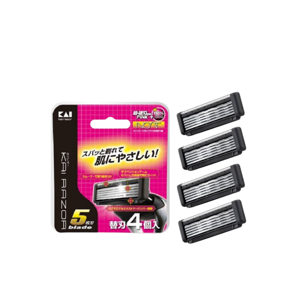Hộp 4 Lưỡi Dao Cạo Râu Thay Thế Kai (Dao 5 Lưỡi Kép) Bse-4kr5 (01714)
