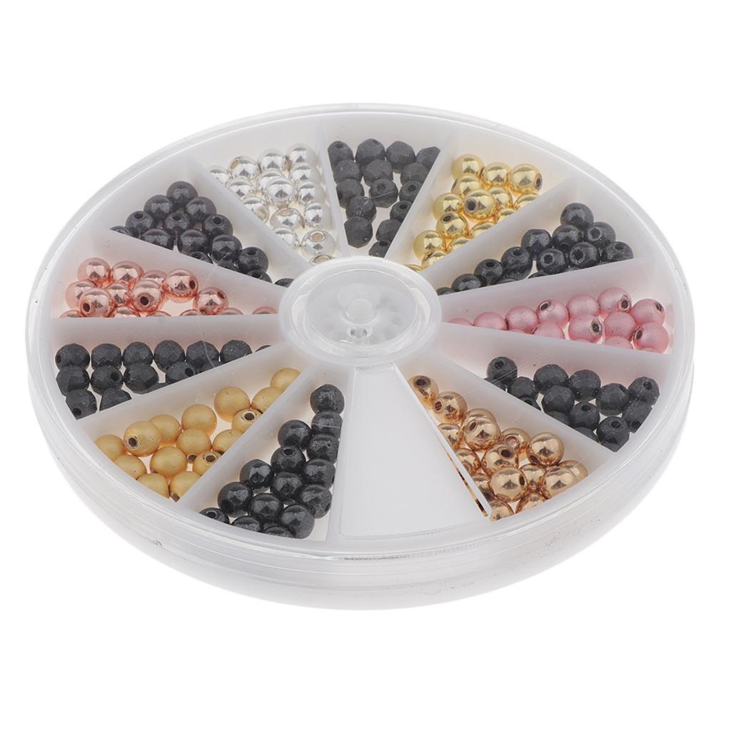 Assorted Multicolor Crystal Gems with Hole for String Beads of Necklace/Ring/Bracelet Art Craft Toys and DIY Jewelry Crystal Kit with Case