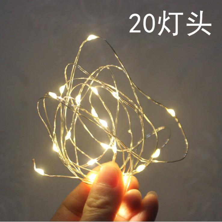 Dây đèn led màu vàng sáng ấm trang trí tiểu cảnh, hộp quà, DIY