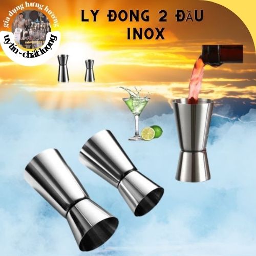 Zigger 2 đầu inox, Ly đong 2 đầu inox 20/40ml