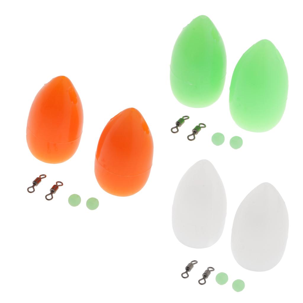2pcs Bombarda Float Carp Coarse Trout Bass Sea Lure Fishing Tackle Orange