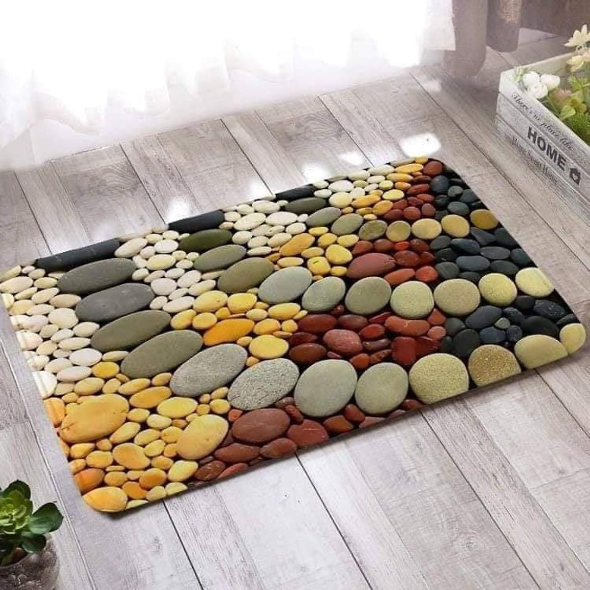Thảm Lau Chân Họa Tiết 3D Siêu Đẹp - Giao Màu Ngẫu Nhiên - Miễn Phí Vận Chuyển