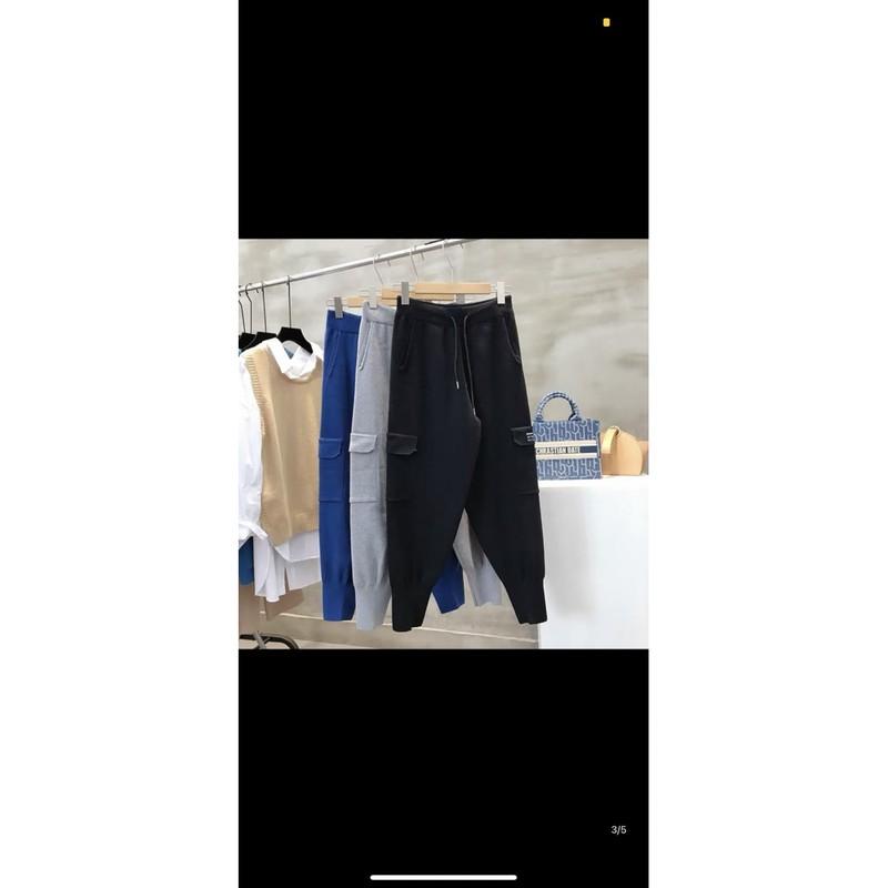 Quần Jogger Da Cá Túi Hộp Mác Chữ
