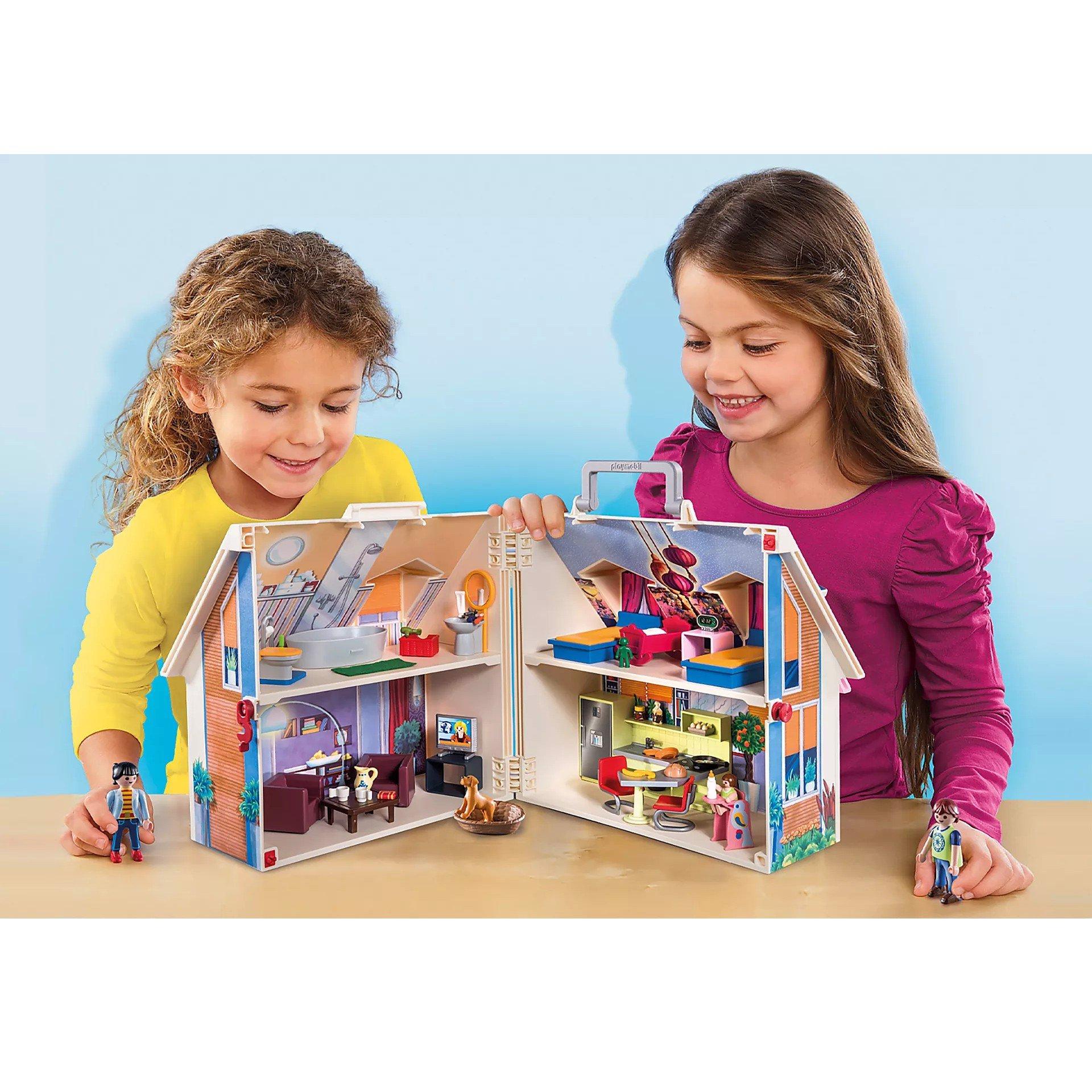 Đồ chơi mô hình Playmobil Nhà búp bê xách tay 64pcs