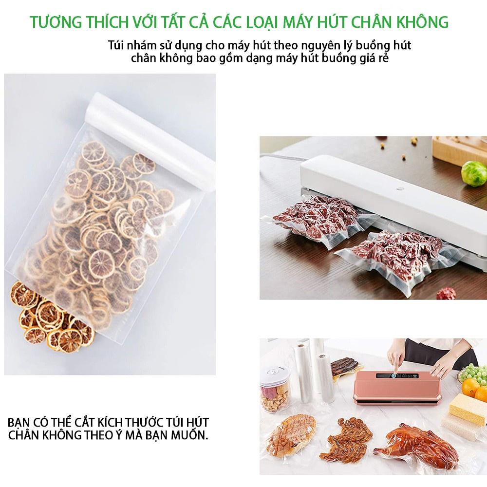 Túi hút chân không thực phẩm túi một mặt nhám, sần rộng 30cm dài 40 cm cho mọi máy hút chân không