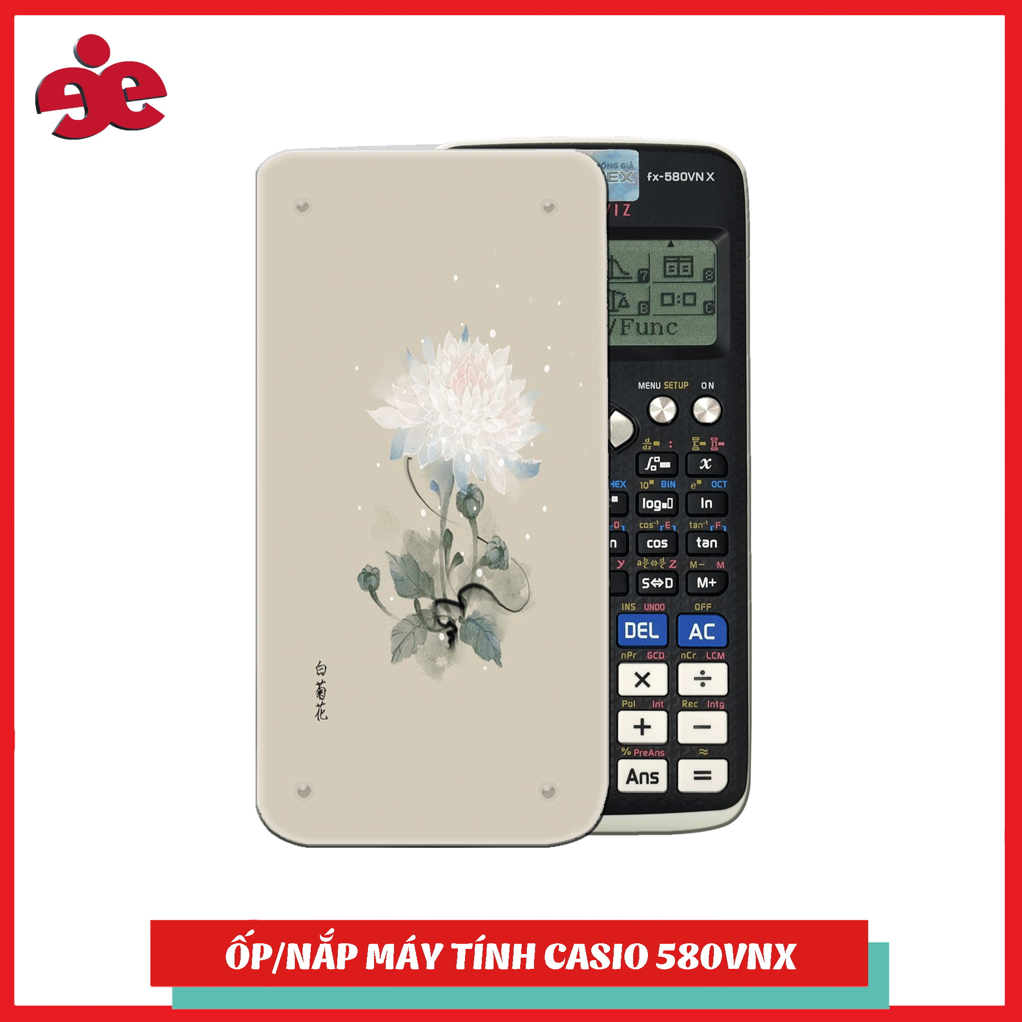 Ốp Trang Trí Dành Cho máy Tính Casiofx 580 VNX -Hoa