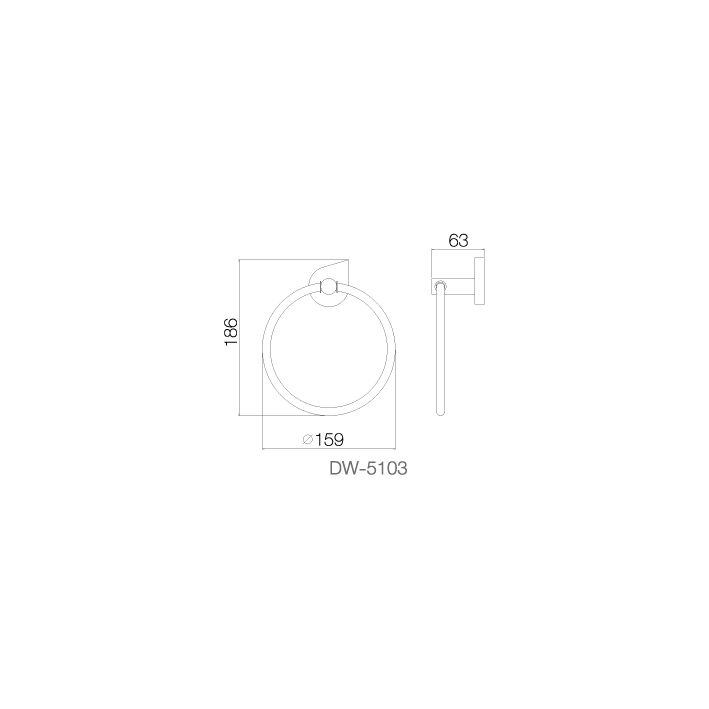 Vòng treo khăn - INOX SUS 304 DW-5103