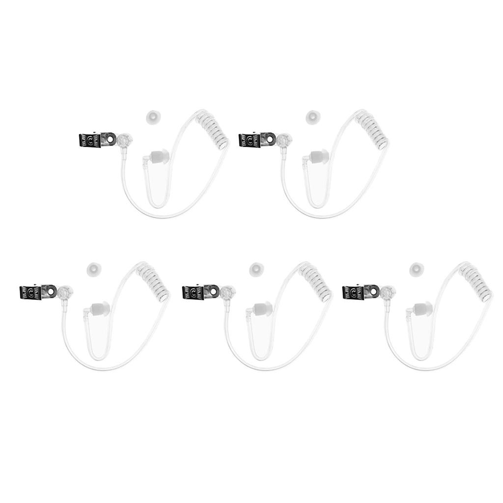 5Pieces Replacement Acoustic Coil Tube for Two Way Radio Earpiece