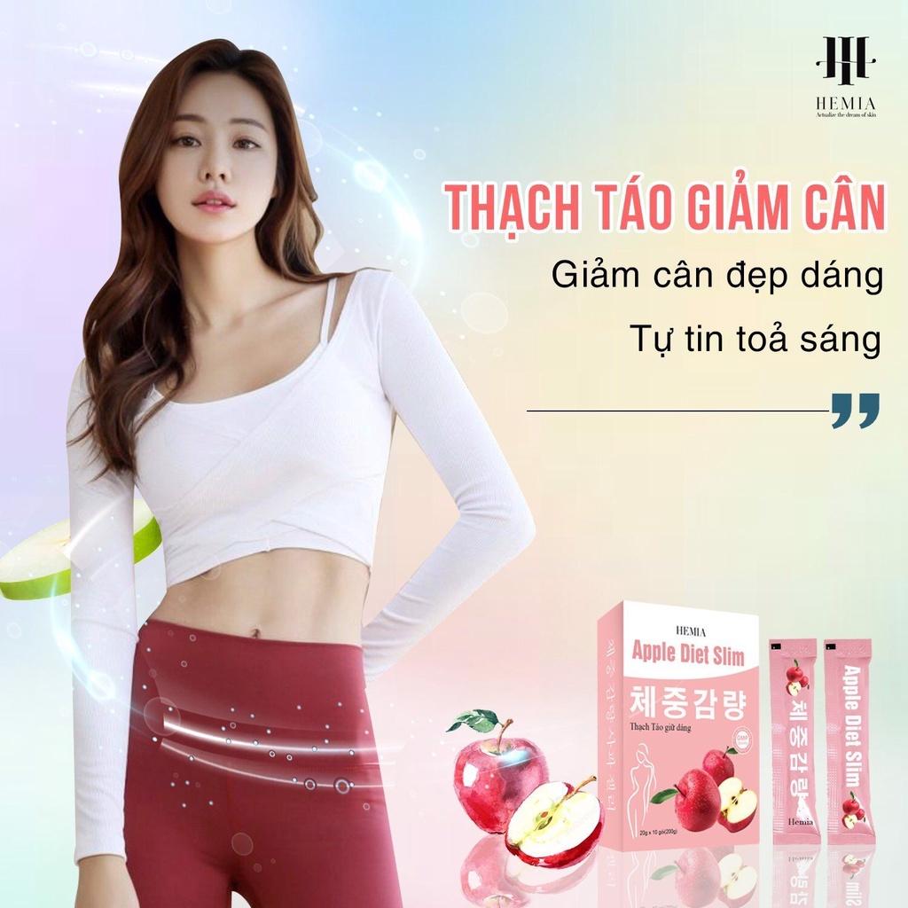 Thạch táo giảm cân Hemia 1 hộp 10 cái tác dụng giảm cân an toàn tại nhà hiệu quả chỉ một liệu trình