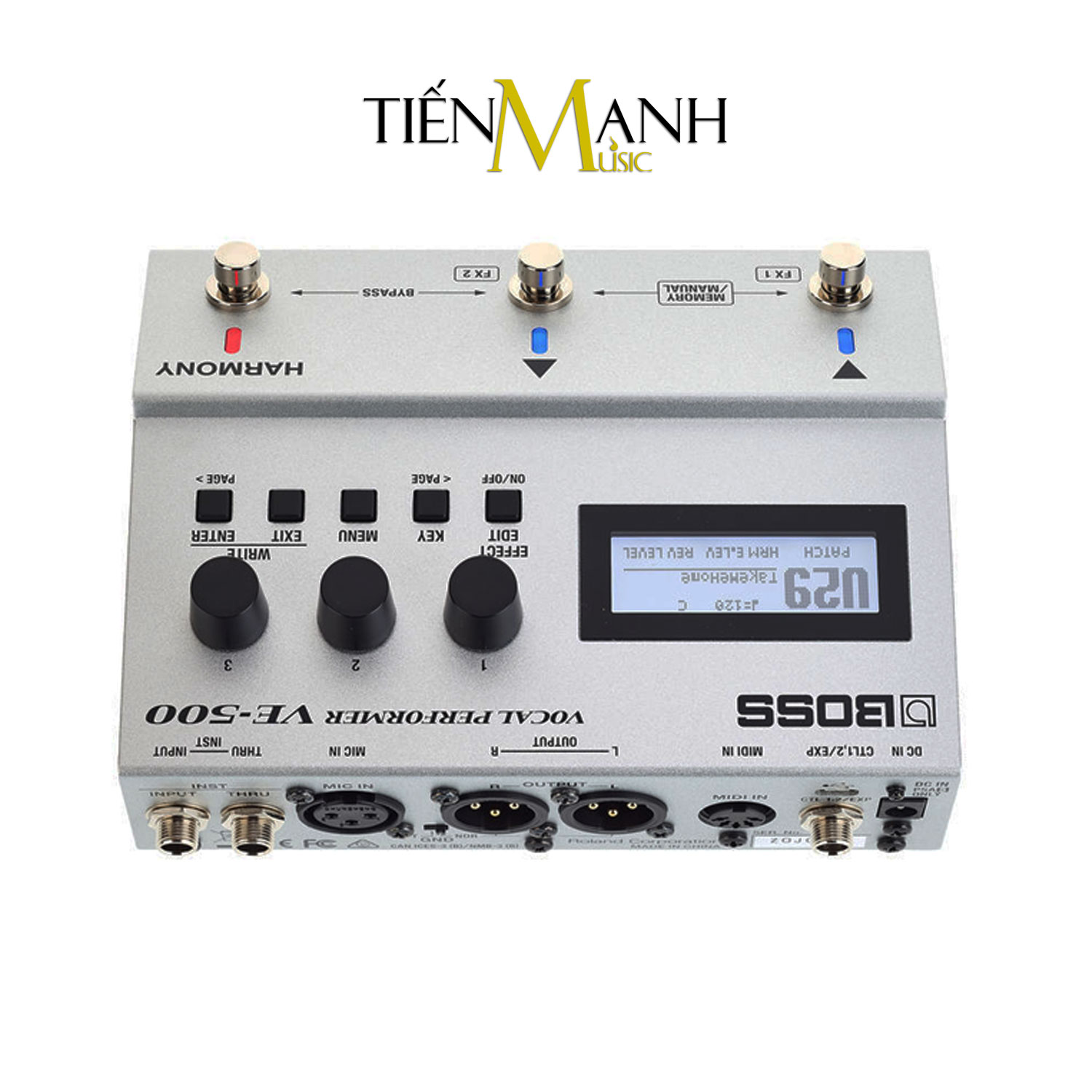 Boss VE-500 Vocal Performer Stompbox Tạo tiếng Bè, Vang vọng và chỉnh Tone, Giọng cho Ca sỹ - Bàn đạp Phơ Guitar Reverb and Delay Effects Processor VE500 Hàng Chính Hãng - Kèm Móng Gẩy DreamMaker