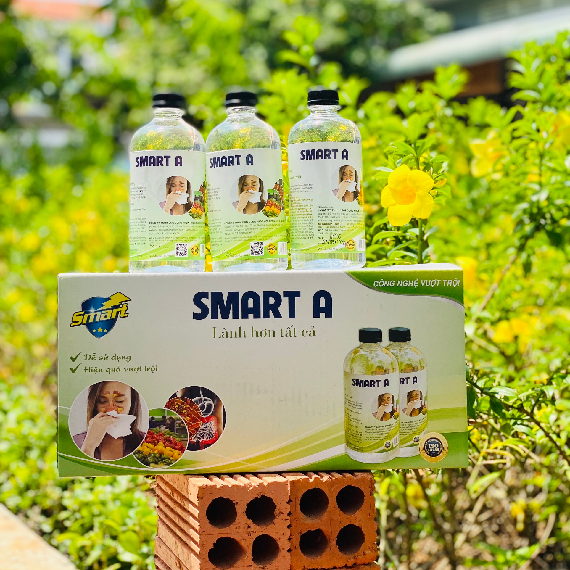 [THÙNG 10 CHAI NEW] Smart A sát khuẩn Smart Anolyte (Nước A) khử khuẩn tay, bề mặt an toàn từ thiên nhiên không kích ứng 500ml