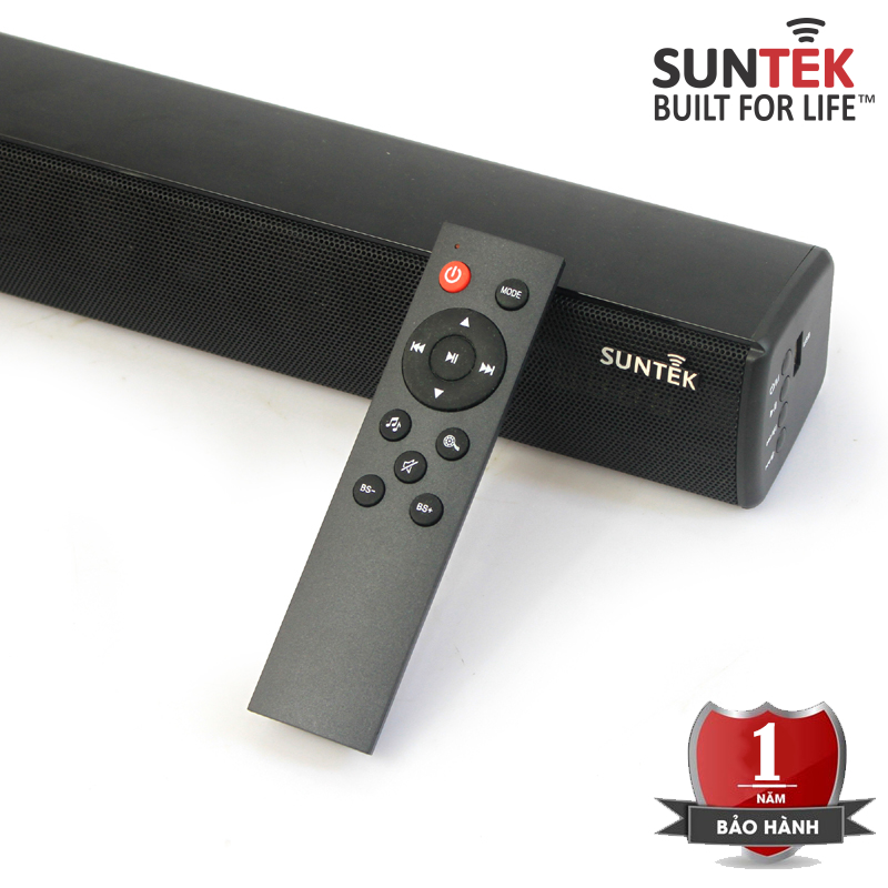 Loa Thanh Soundbar TV Bluetooth Speaker SUNTEK KMS-141 - Công suất 40W | 4 Loa Âm Thanh Vòm | Đèn báo | Điều khiển Từ xa | Kết nối: Bluetooth 5.0, USB, Aux 3.5mm, Coaxial &amp; Optical- Hàng Chính Hãng